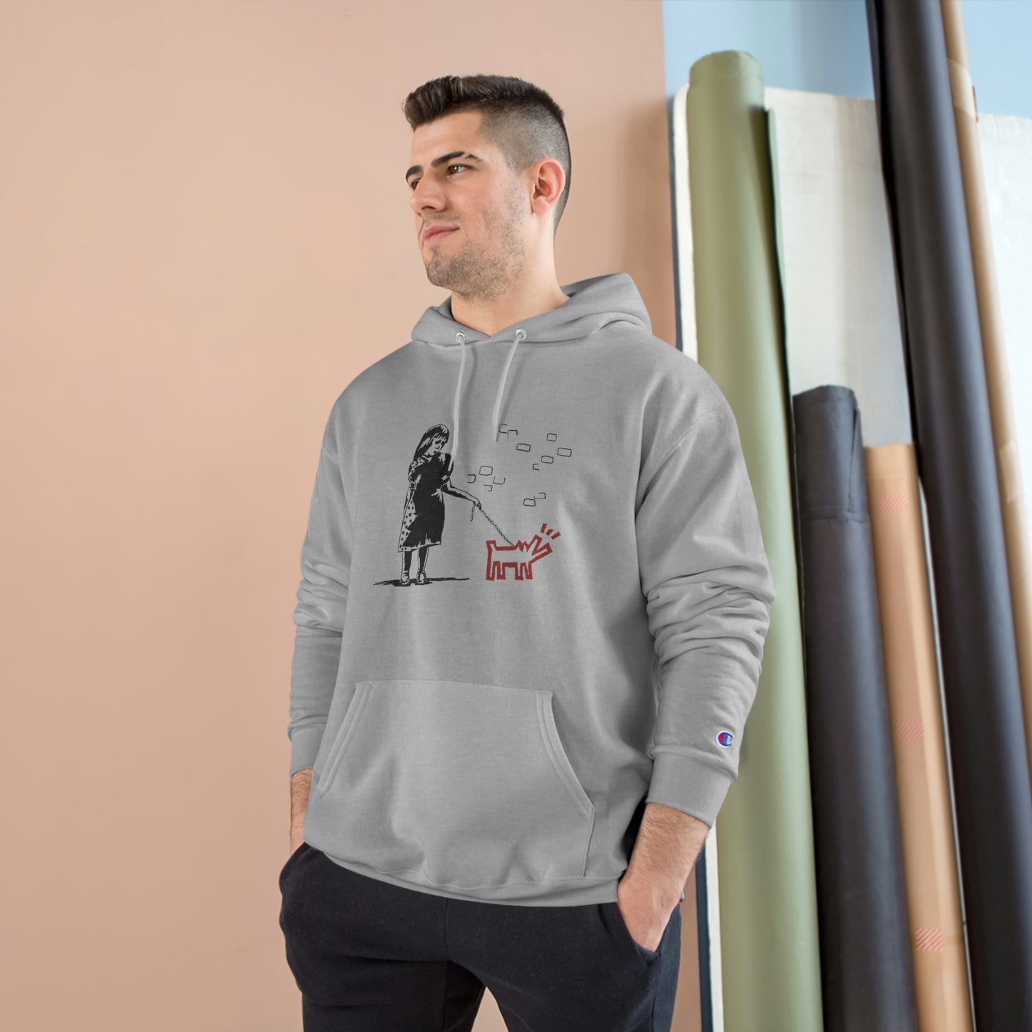 "A Girl and Her Dog" Champion Hoodie