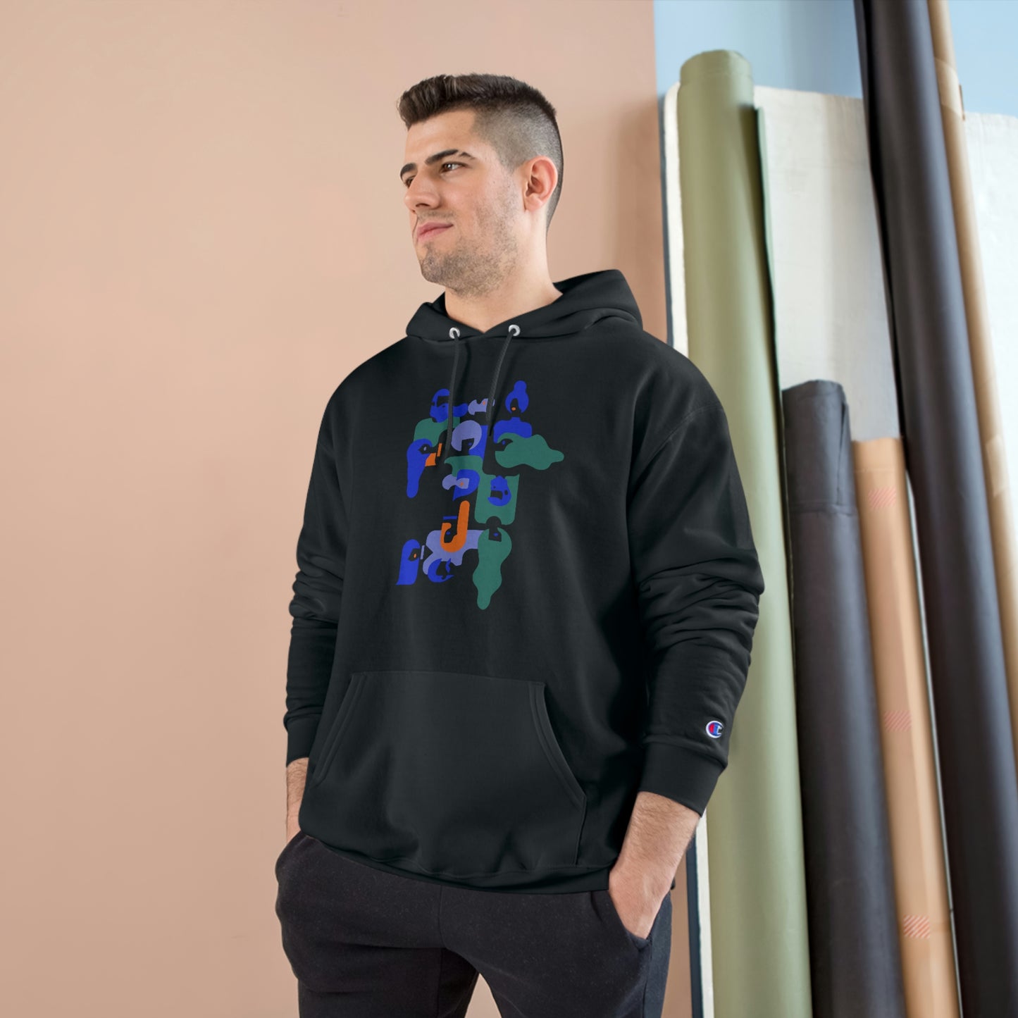 "Puzzled Hair" Champion Hoodie