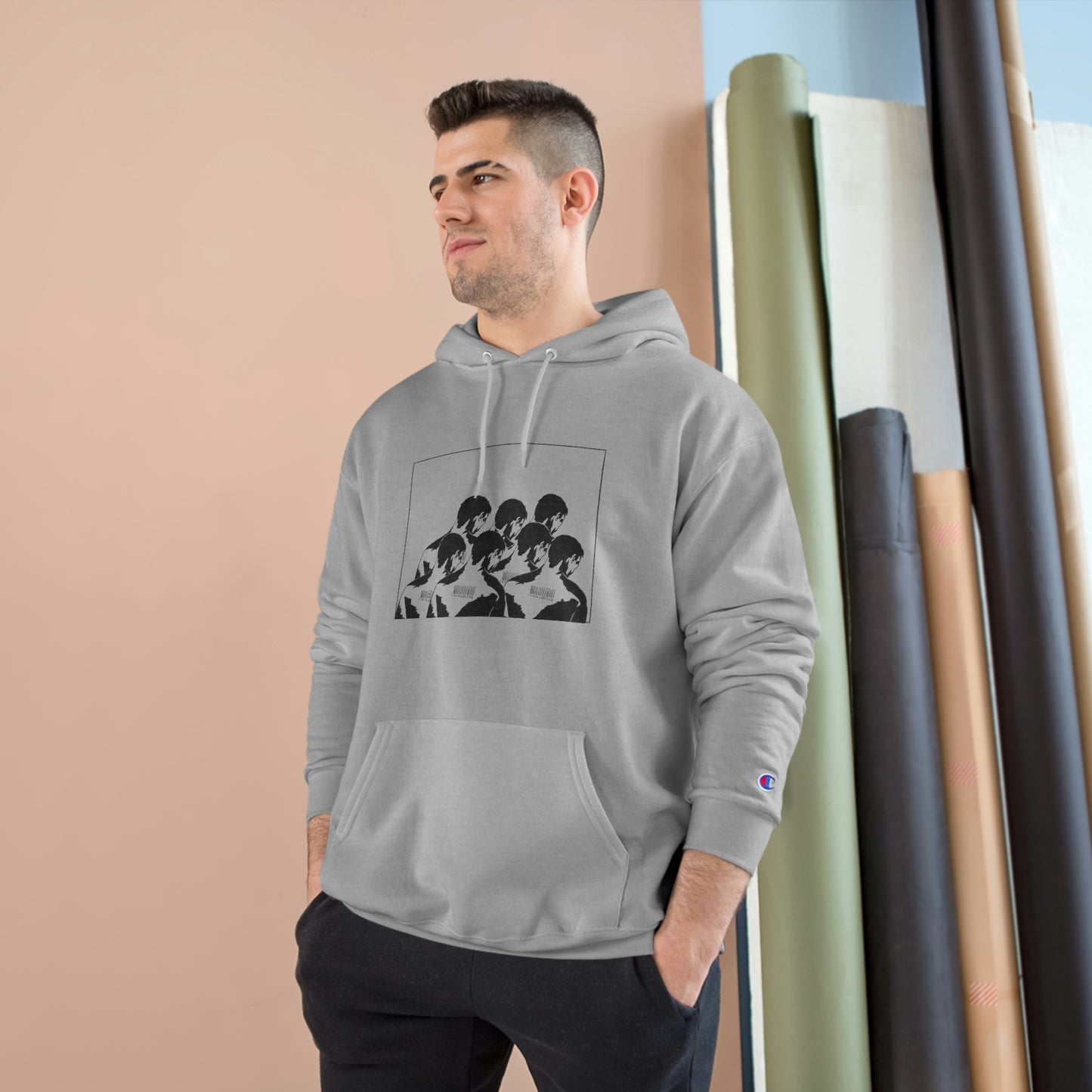 "Barcode Crowd" Champion Hoodie