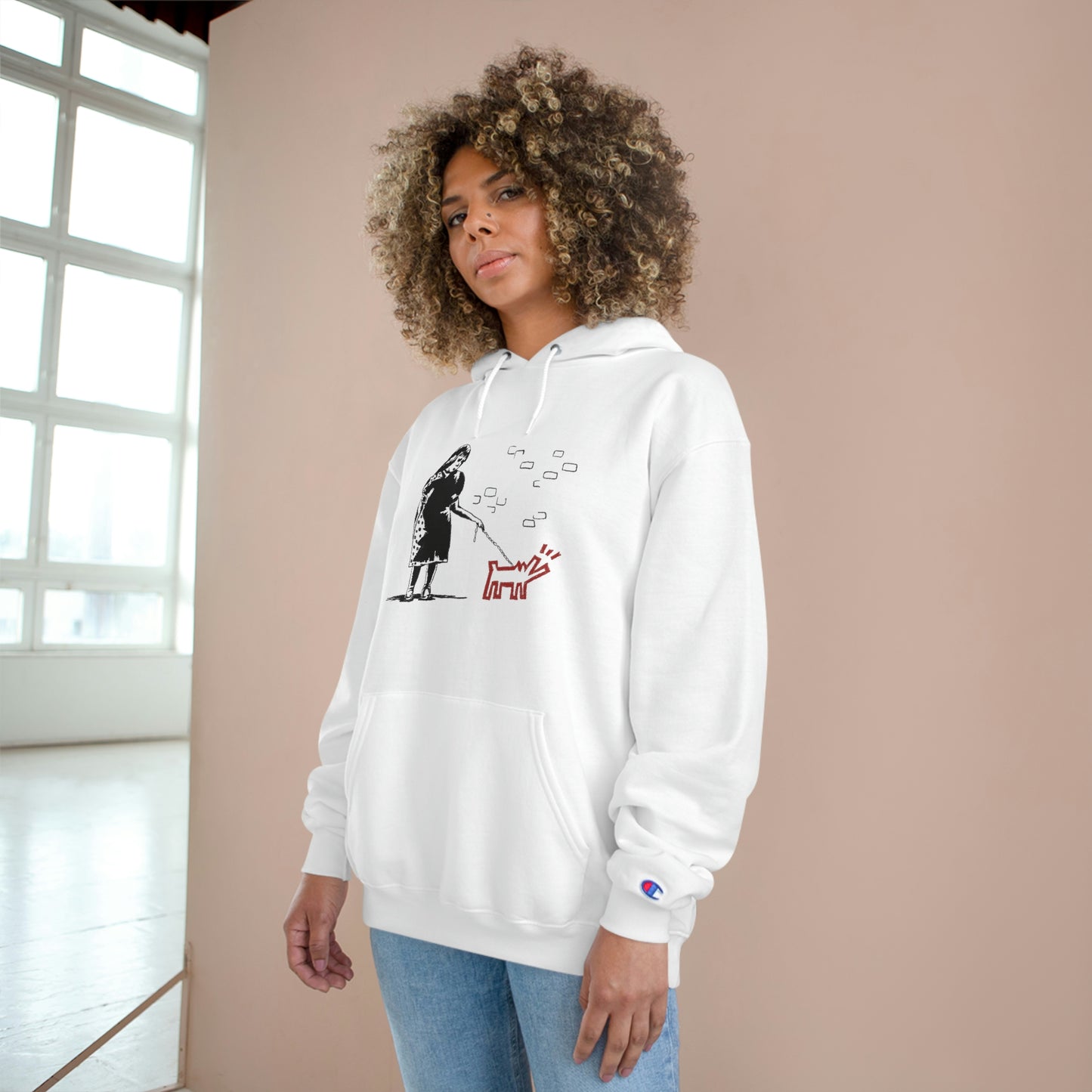 "A Girl and Her Dog" Champion Hoodie