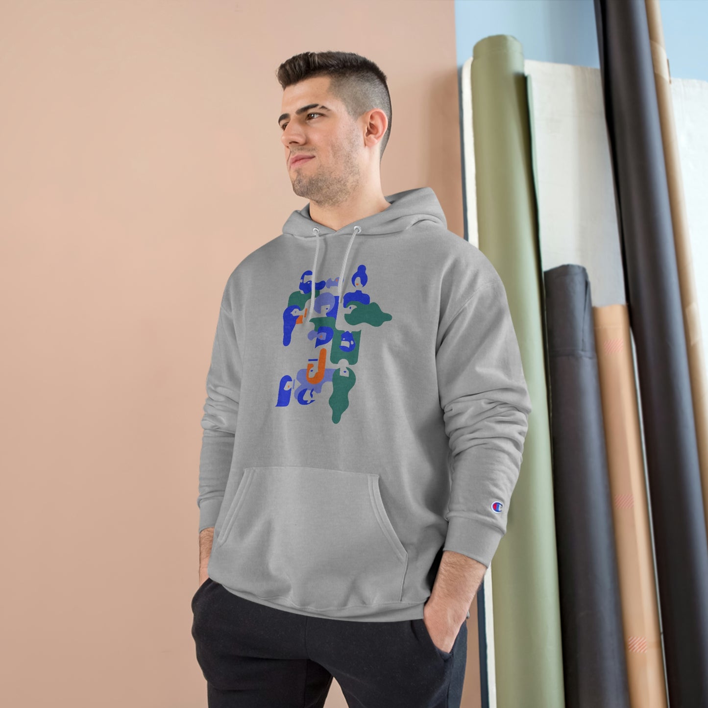 "Puzzled Hair" Champion Hoodie