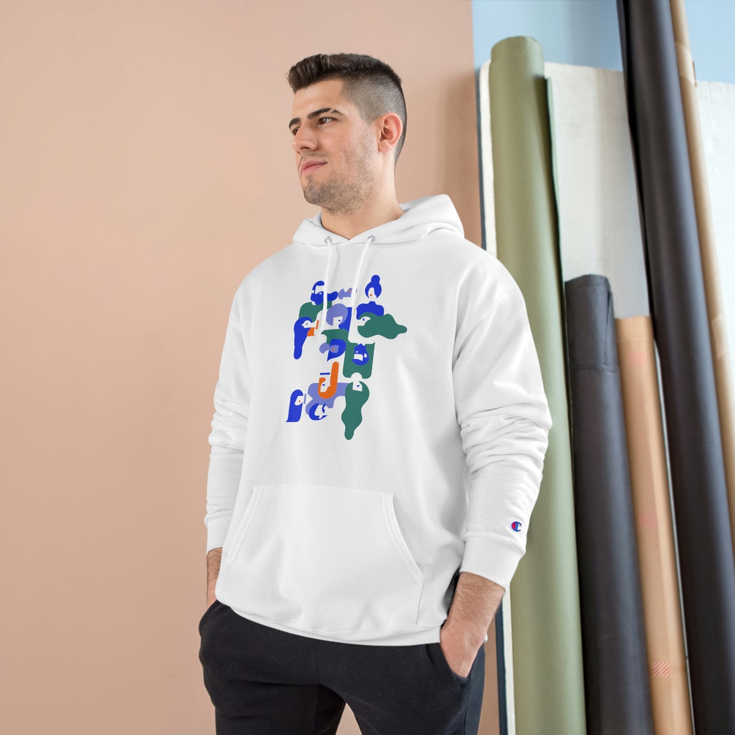 "Puzzled Hair" Champion Hoodie