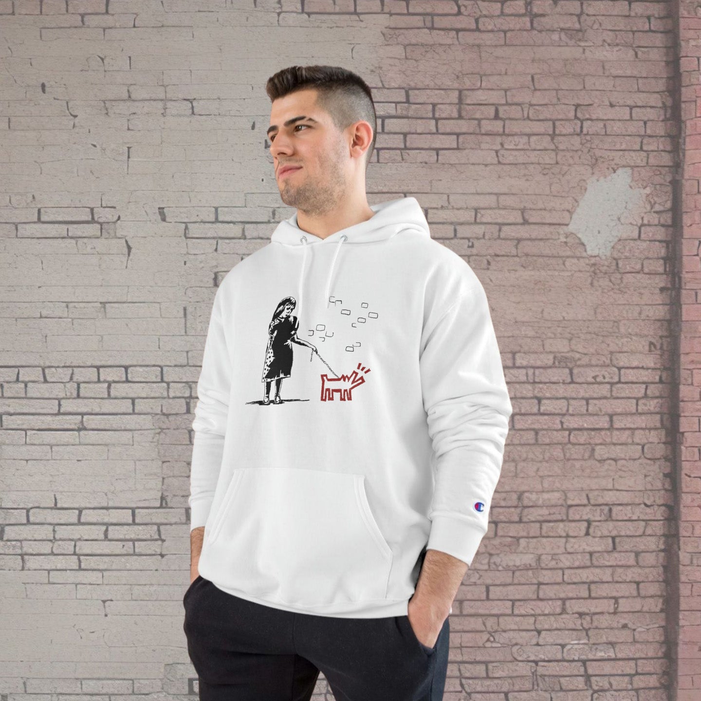 "A Girl and Her Dog" Champion Hoodie