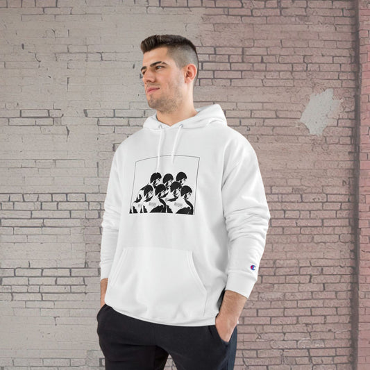 "Barcode Crowd" Champion Hoodie