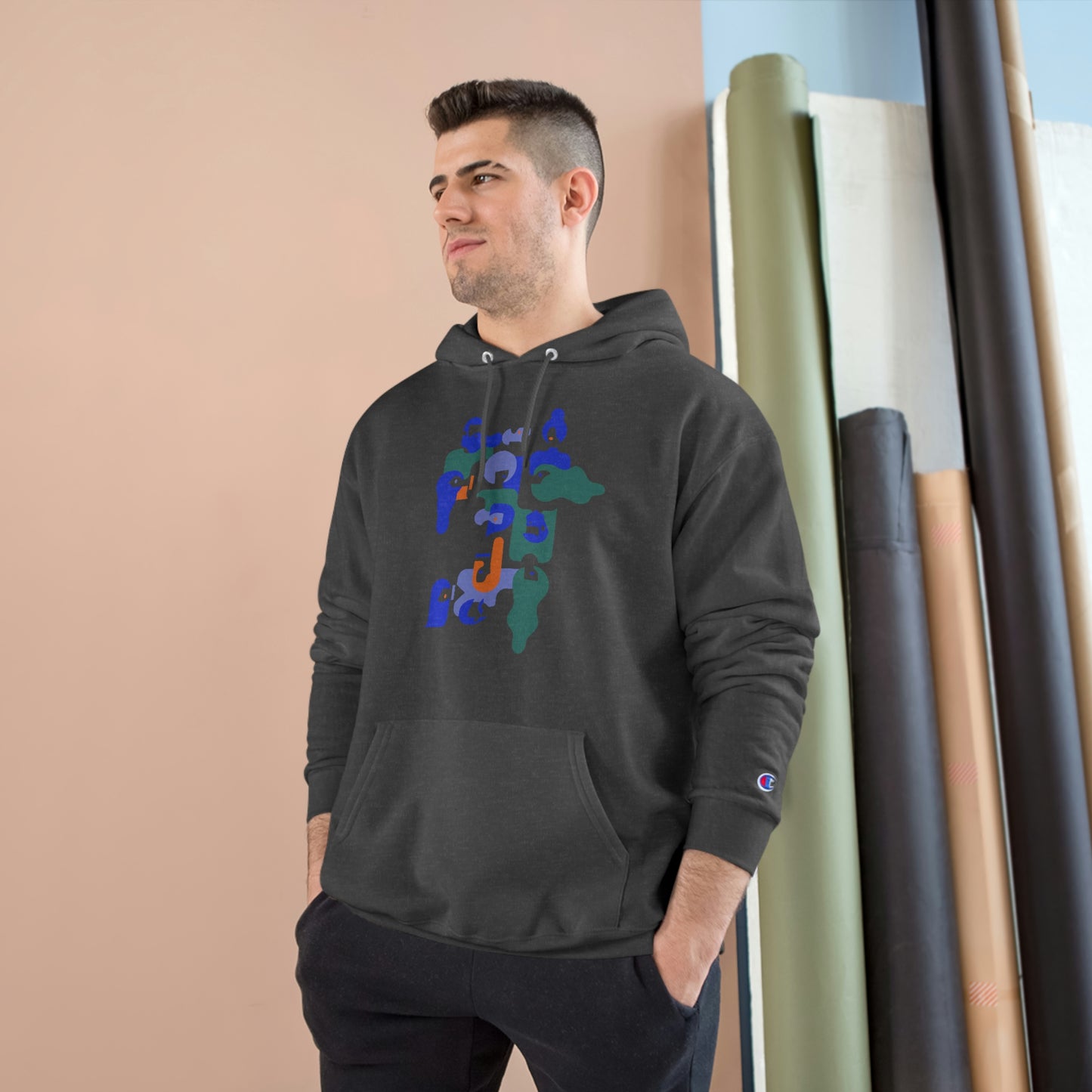 "Puzzled Hair" Champion Hoodie