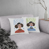 "Ukrainian Girl" Faux Suede Square Pillow Case