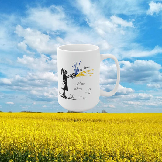 "Be Free Ukraine" White Ceramic Mug